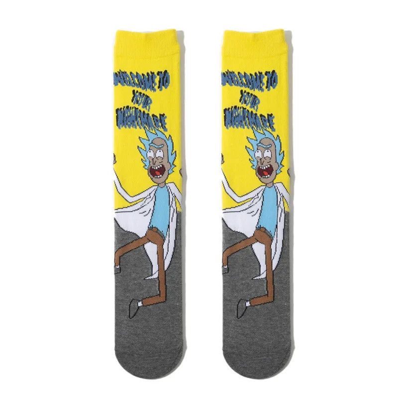 Chaussette dessin animé ricky and morty