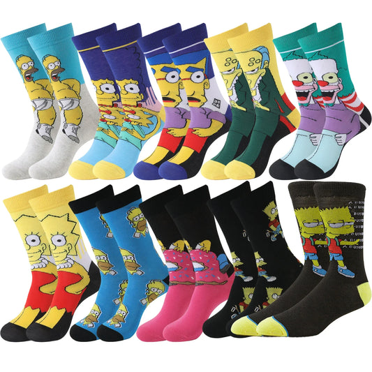 5paire de chaussettes Disneyland Animé mixte